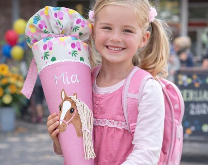 Schultüte Pferd passend zum Flower Powbär Schulranzen