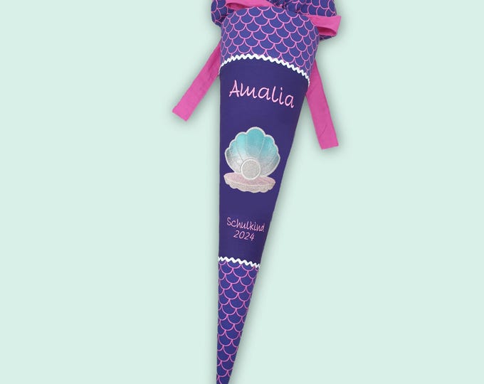 Schultüte Muschel passend zum Perlentauchbär Schulranzen