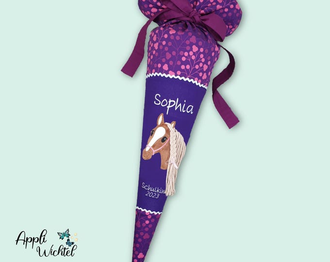 Schultüte Pferd passend zum Butterfly Night Schulranzen