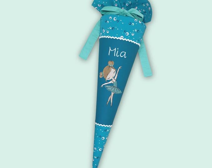 Schultüte mit glitzer Ballerina Tänzerin passend zum Dog Basty Schulranzen