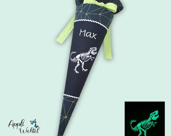 Schultüte Dino Dinoskelett (leuchtet im Dunkeln) passend zum Cybär Race Schulranzen