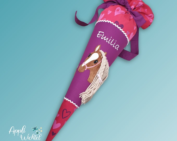 Schultüte Pferd passend zum Hufbäreisen Schulranzen