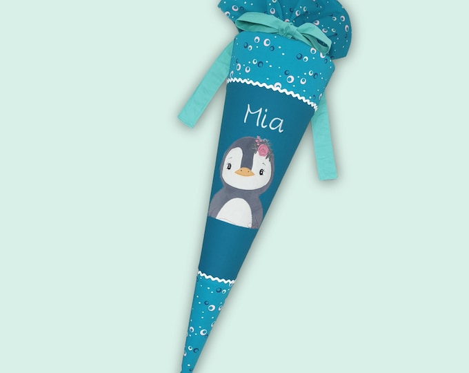 Schultüte mit Pinguin passend zum Dog Basty Schulranzen