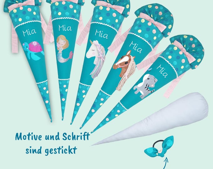 70 cm Schultüte Schildkröte Meerjungfrau Einhorn Pferd Katze passend zum Turtle Josie Schulranzen