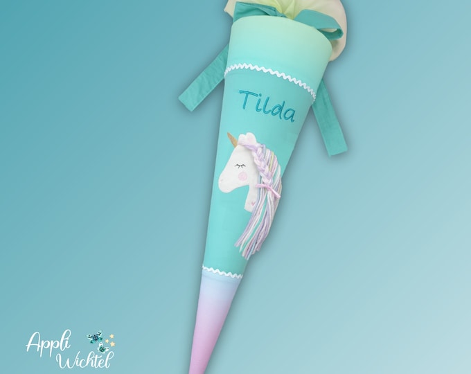 Schultüte mit Einhorn passend zum Zaubärwelt Schulranzen