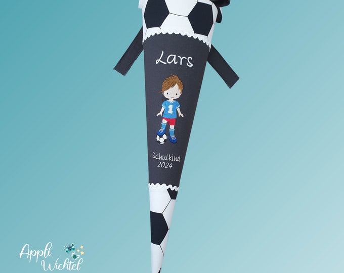 Schultüte Fussball Fussballer in Dunkelgrau