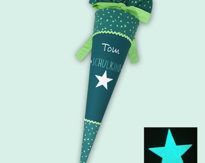 Schultüte Schulkind (leuchtet im Dunkeln) passend zum Green Grafics Schulranzen