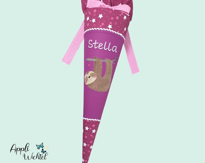 Schultüte mit Faultier passend zum step by step sweet Unicorn Nuala Schulranzen