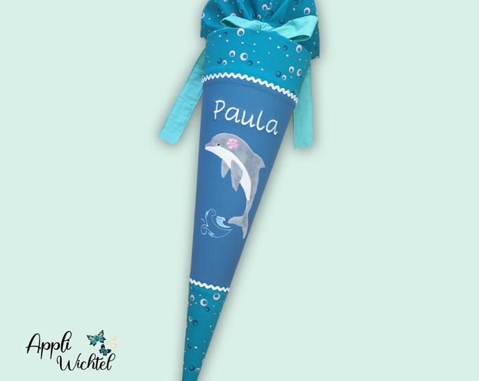 Schultüte mit Delfin passend zum Dog Basty Schulranzen