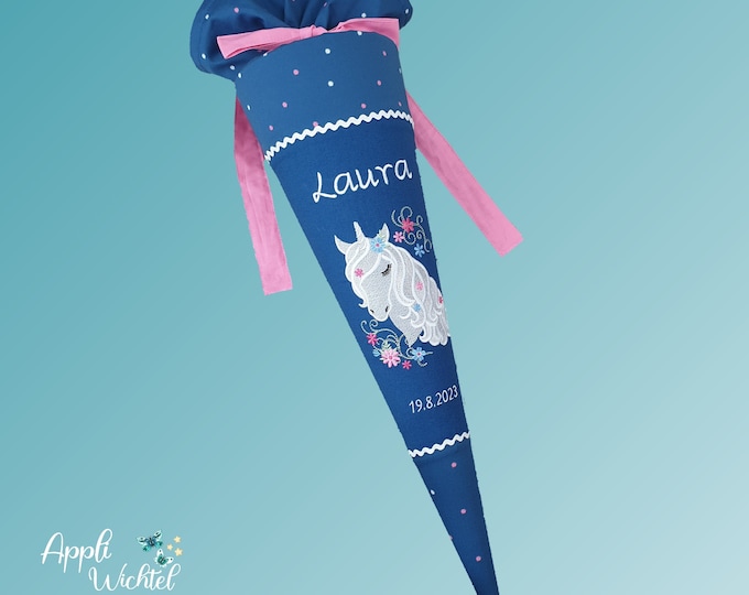 Schultüte mit Einhorn passend zum Pferdefreunde Schulranzen