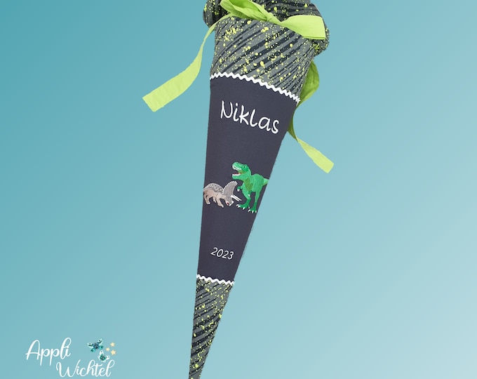 Schultüte Dinosaurier passend zum Mähdreschbär Schulranzen