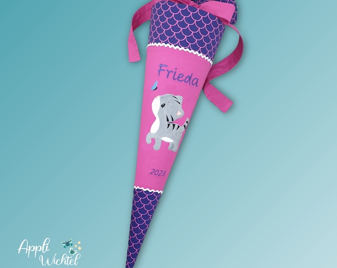 Schultüte Katze passend zum Perlentauchbär Schulranzen