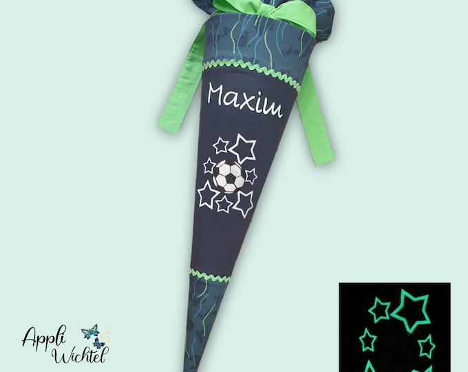 Schultüte Fussball (Sterne leuchten im Dunkeln) passend zum Danger Cat Chiko Schulranzen