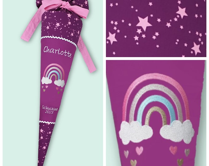 Schultüte Regenbogen passend zum step by step Unicorn Nuala Schulranzen