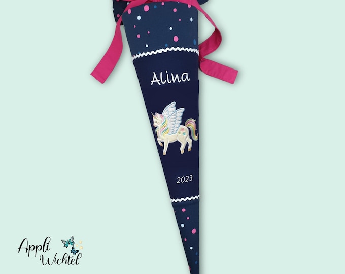 Schultüte mit Einhorn Pegasus passend zum Phantbärsiewelt Schulranzen
