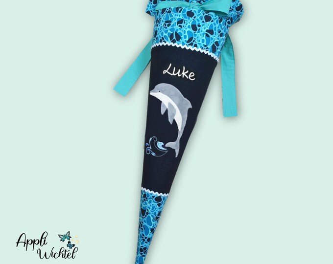 Schultüte Delfin passend zum Abtauchbär Schulranzen