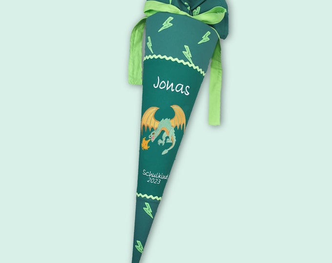 Schultüte Drache passend zum Bärtastisch Schulranzen