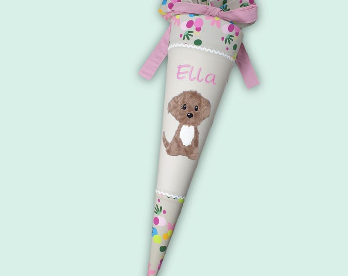 Schultüte Hund passend zum Flower Powbär Schulranzen