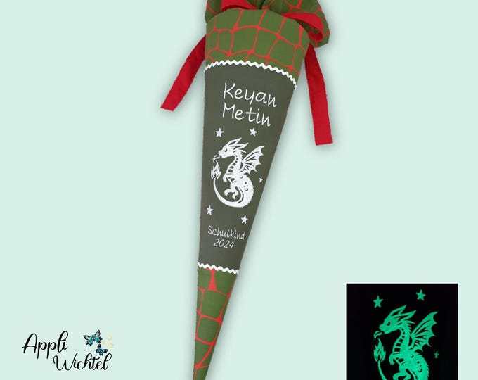Schultüte Drache (Leuchtet im Dunklen) passend zum FeuerspeiBär Schulranzen