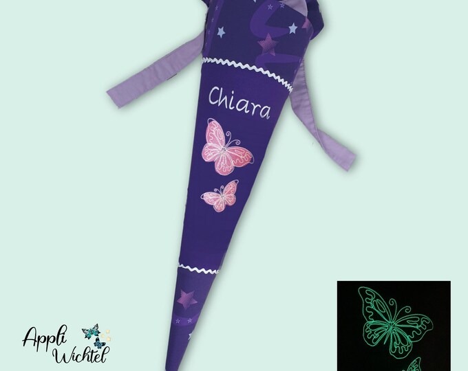 Schultüte Schmetterling (leuchtet im Dunkeln) passend zum Pegasus Emily Schulranzen