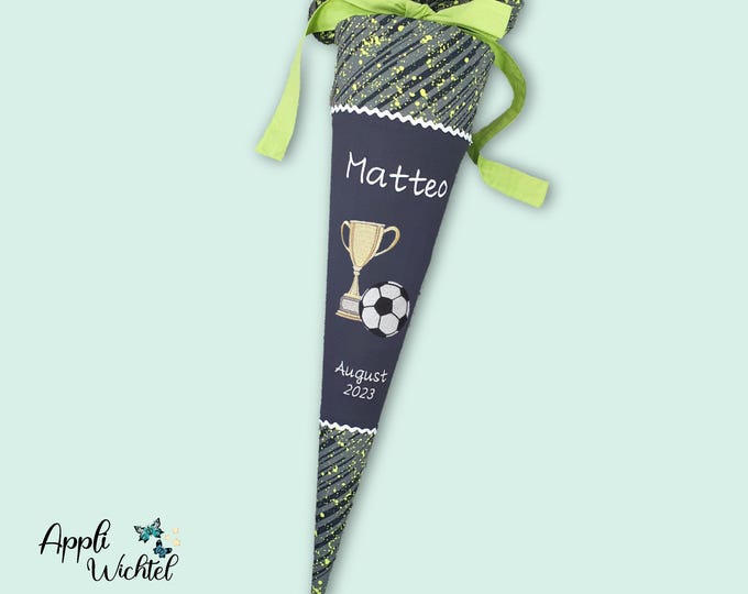 Schultüte Pokal und Fussball passend zum Mähdreschbär Schulranzen