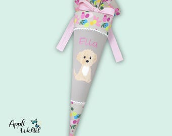 Schultüte Hund passend zum Flower Powbär Schulranzen