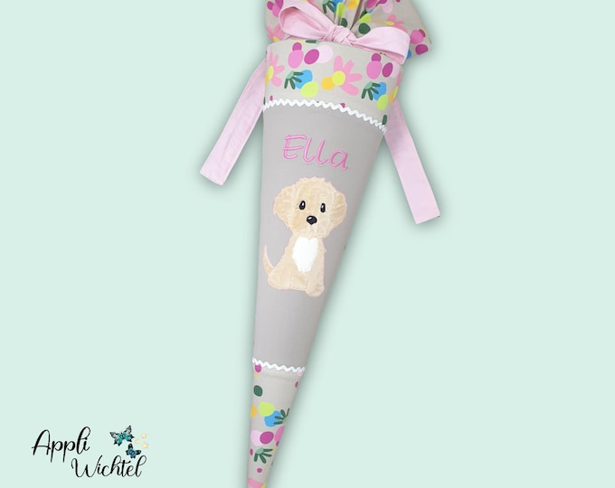 Schultüte Hund passend zum Flower Powbär Schulranzen