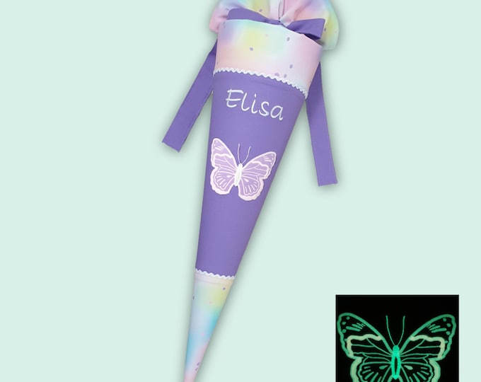 Schultüte Schmetterling (Schmetterling leuchten im Dunkeln) passend zum Butterfly Luna Schulranzen