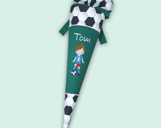 Schultüte Fussball Fussballer in Dunkelgrün