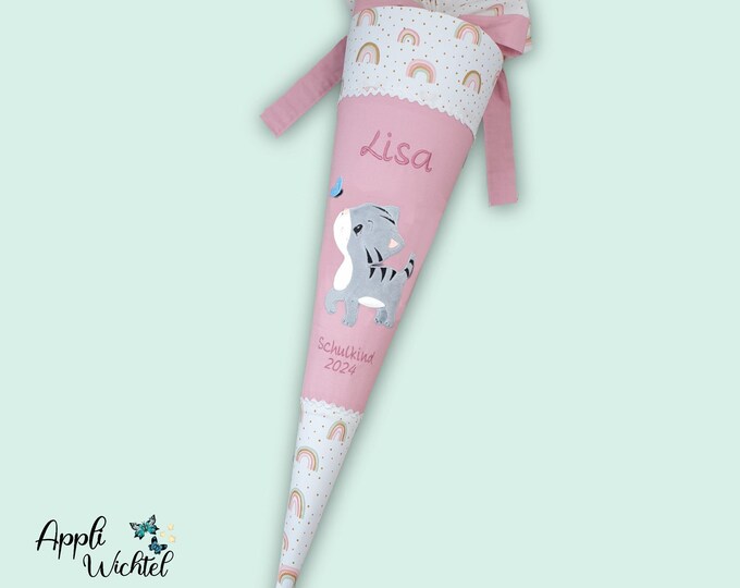 Schultüte Katze Regenbogen