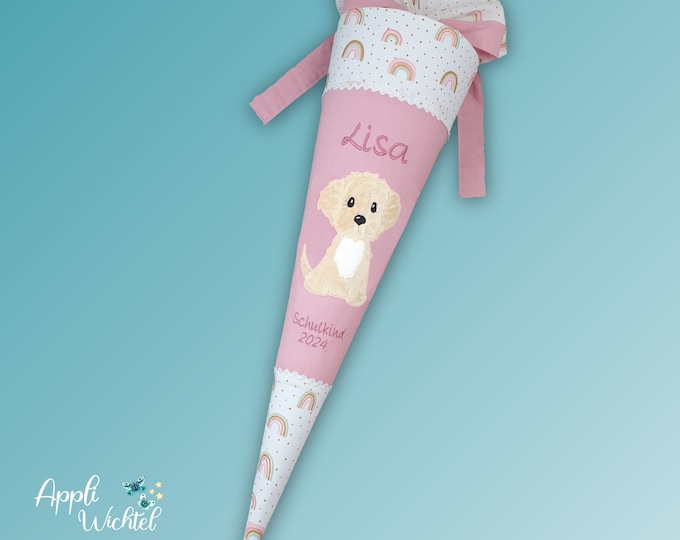 Schultüte Hund Regenbogen Regenbogenschultüte