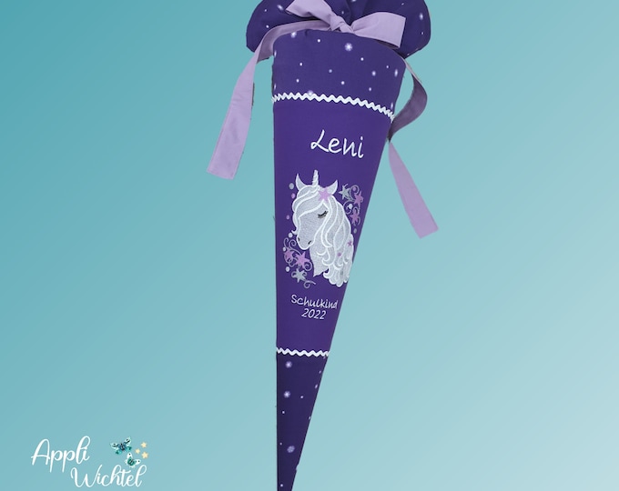 Schultüte mit Einhorn passend zum Bärgasus Glow Schulranzen