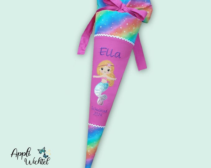 Schultüte Meerjungfrau Regenbogen