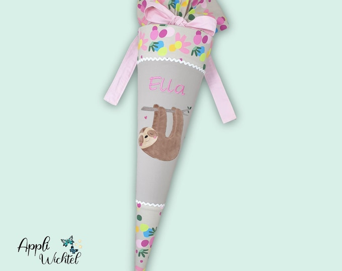 Schultüte Faultier passend zum Flower Powbär Schulranzen