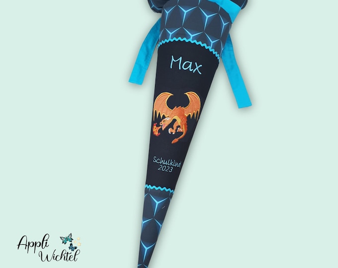 Schultüte Drache passend zum Shark Dexter Schulranzen