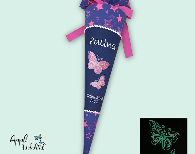Schultüte Schmetterling (Schmetterlinge leuchten im Dunkeln) passend zum Pegasus Night Nuala Schulranzen