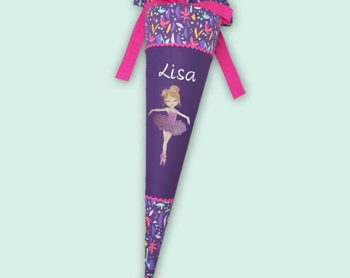 Schultüte glitzer Ballerina Tänzerin passend zum Ambärzonas Schulranzen