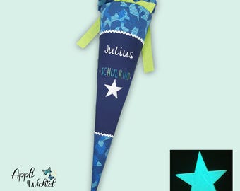 Schultüte Schulkind (Sterne leuchten im Dunkeln)  passend zum Fire Engine Brandon Schulranzen