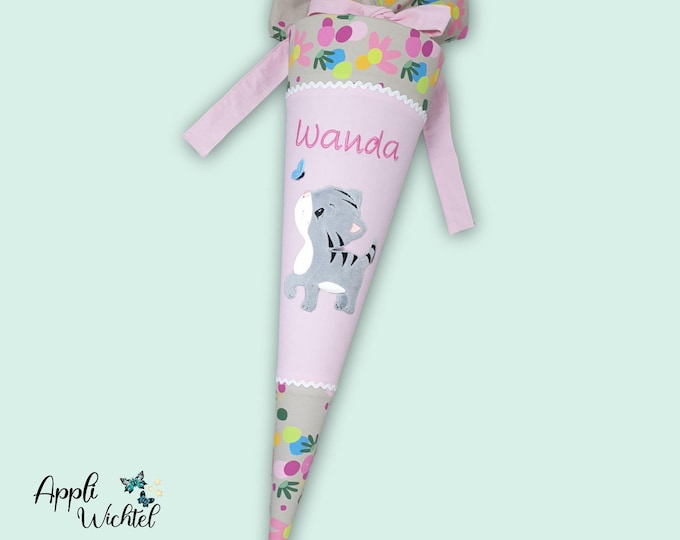 Schultüte Katze passend zum Flower Powbär Schulranzen