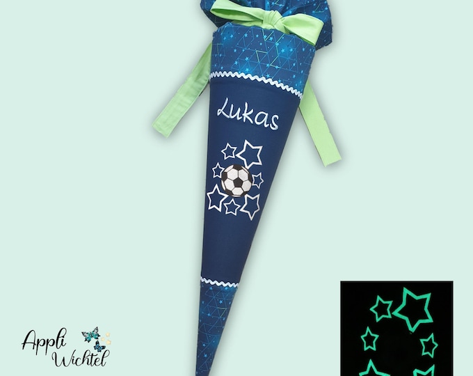 Schultüte Fussball (Sterne leuchten im Dunkeln) passend zum Starship Galactus Schulranzen