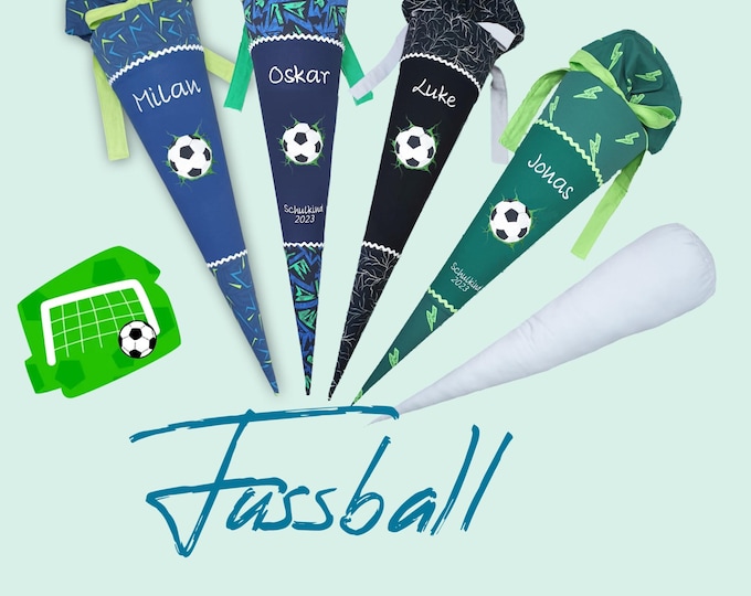 70 cm Schultüte Fussball Fußball Soccer farblich passend zum Schulranzen