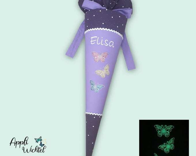 Schultüte Schmetterling (leuchtet im Dunkeln) passend zum Sternguckbär Schulranzen