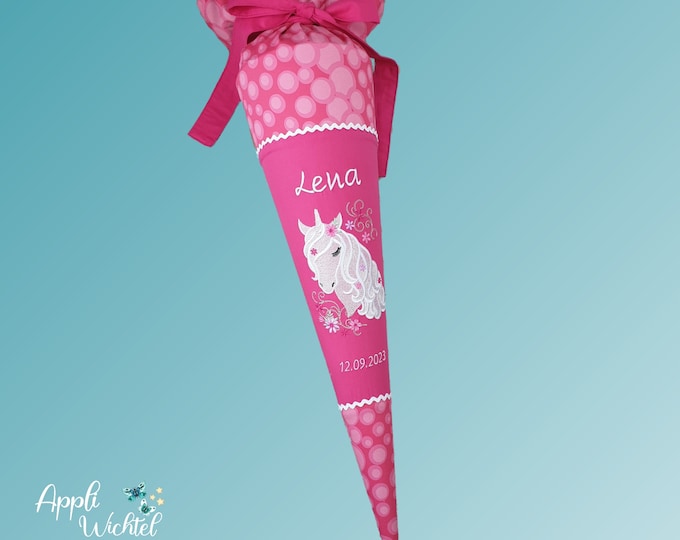 Schultüte mit Einhorn passend zum Kuntbärbuntes Einhorn Schulranzen