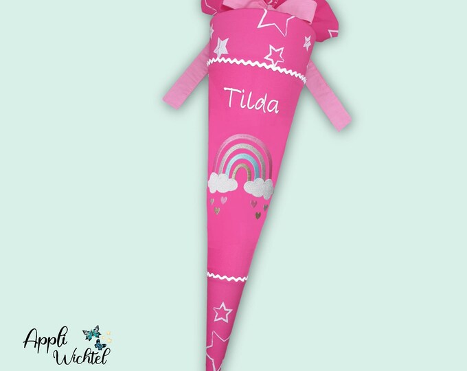 Schultüte mit glitzer Regenbogen passend zum Sternzaubär Schulranzen