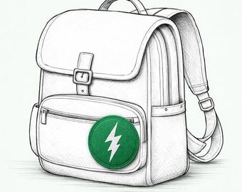 Leuchtender Blitz Klett Patch – Glow in the Dark in Dunkelgrün