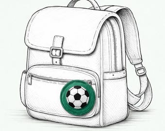 Fussball Klett Patch –  in Dunkelgrün