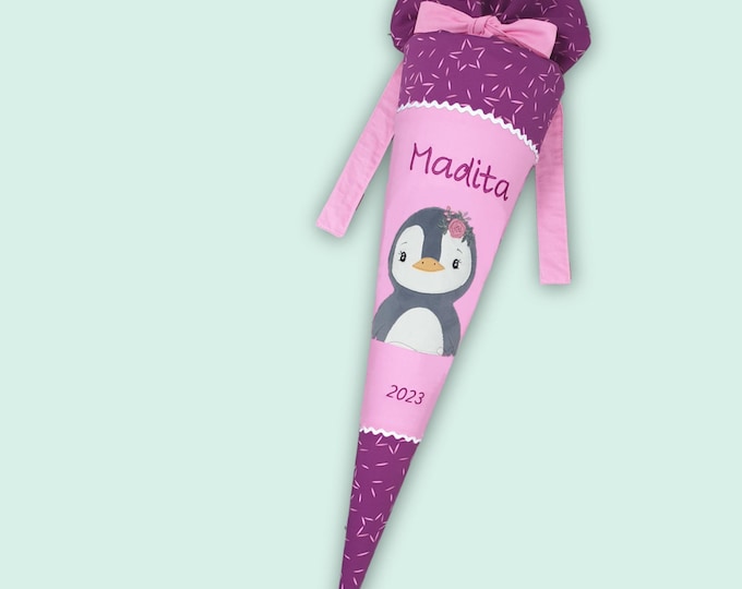 Schultüte mit Pinguin passend zum Pretty Unicorn Nuala Schulranzen