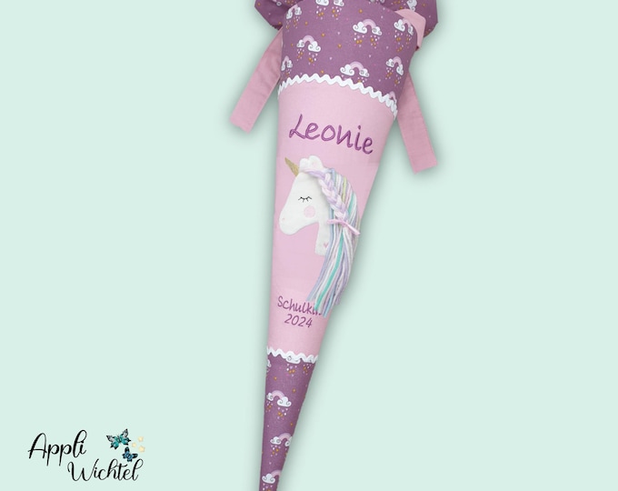 Schultüte mit Einhorn Regenbogen