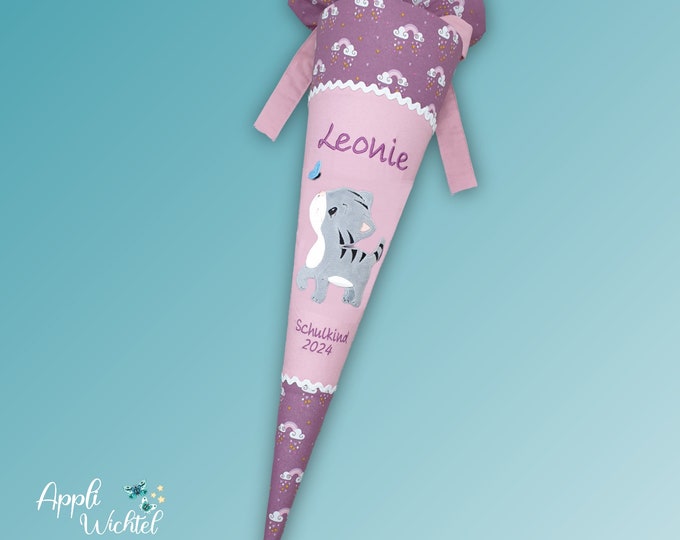 Schultüte Katze Regenbogen Regenbogenschultüte