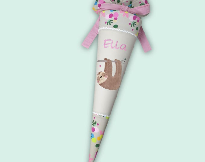 Schultüte Faultier passend zum Flower Powbär Schulranzen